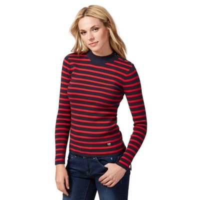 G-Star Raw Navy and red striped jumper